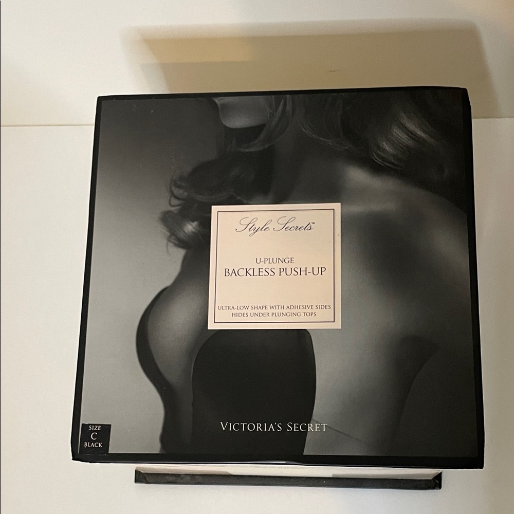 NWOT Victoria's Secret Black Backless Push-Up Bra